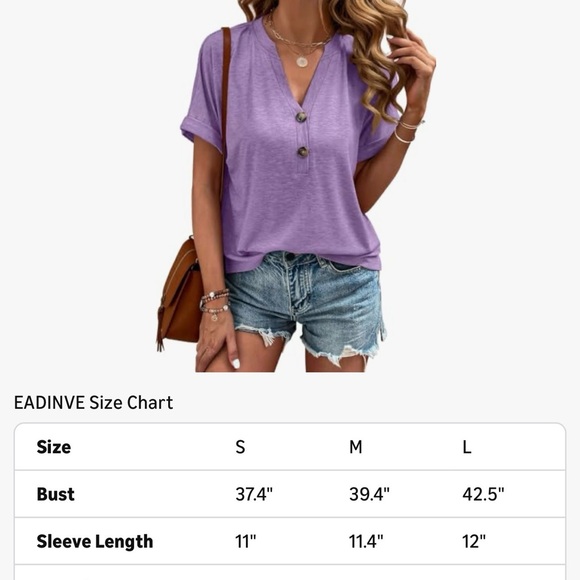 Purple Women's Casual Top NWOT - Small - Picture 5 of 6